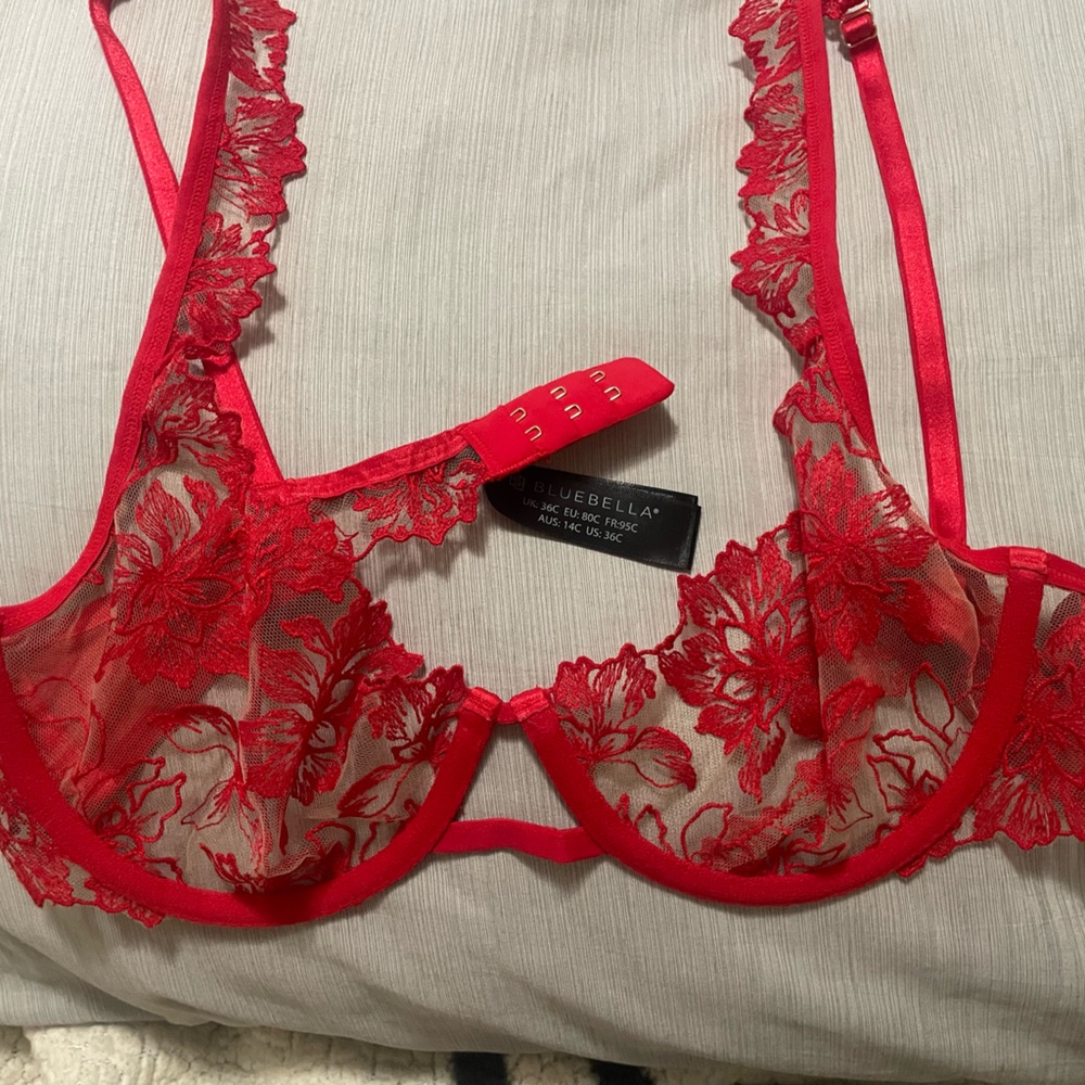 Bluebella Red Lace Underwire Bra
